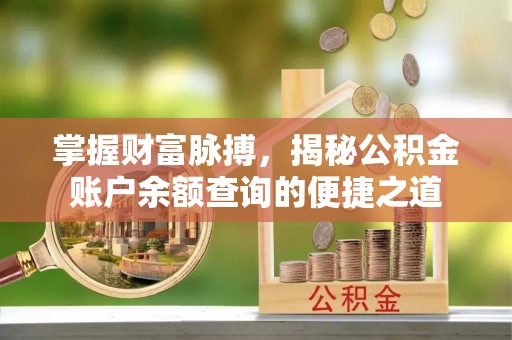中原掌握财富脉搏，揭秘公积金账户余额查询的便捷之道